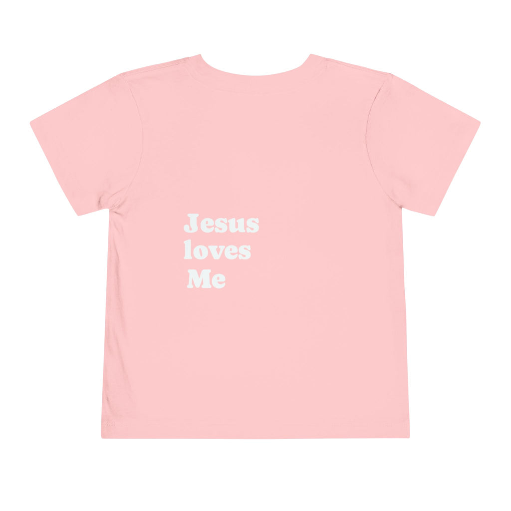 Toddler Tee — Minimal 'Jesus Loves Me' Christian Kids Shirt
