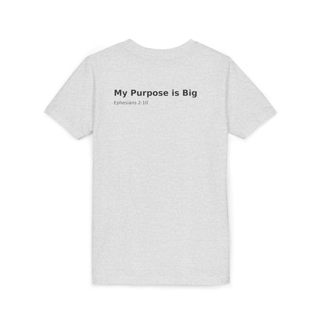 Youth Cross Chest Tee — Minimal Christian Kids Shirt