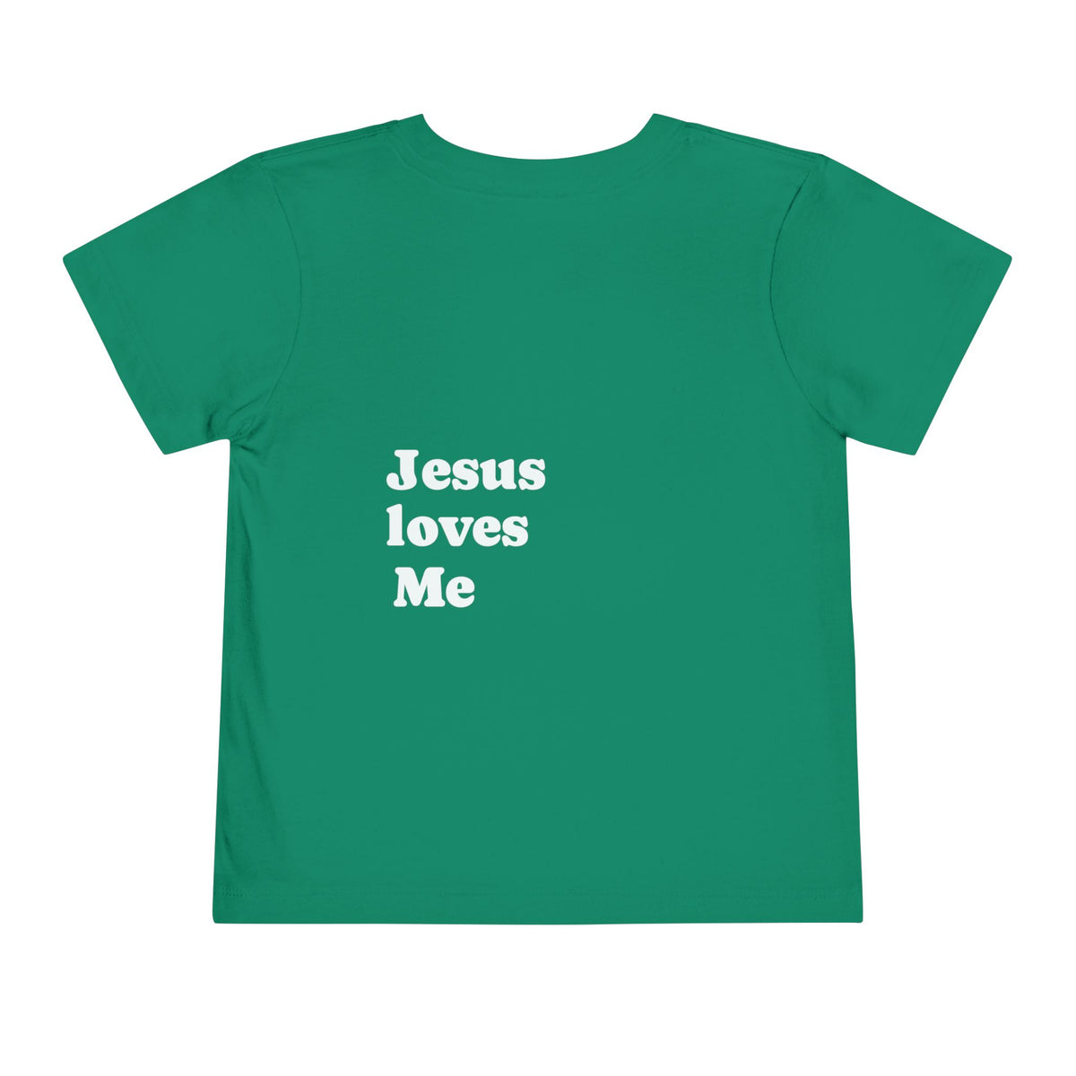 Toddler Tee — Minimal 'Jesus Loves Me' Christian Kids Shirt