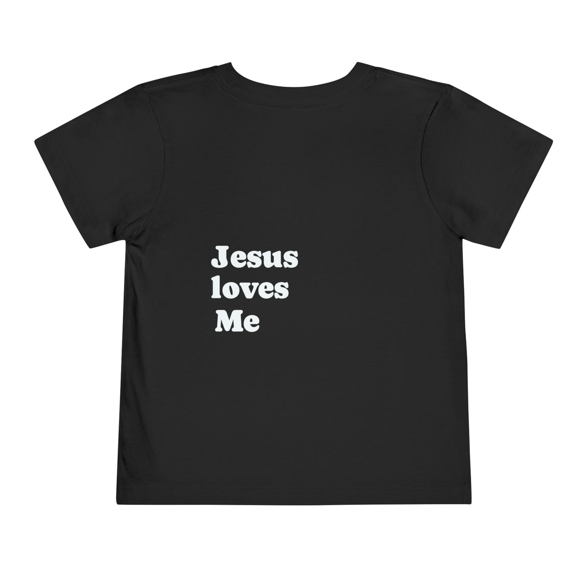 Toddler Tee — Minimal 'Jesus Loves Me' Christian Kids Shirt