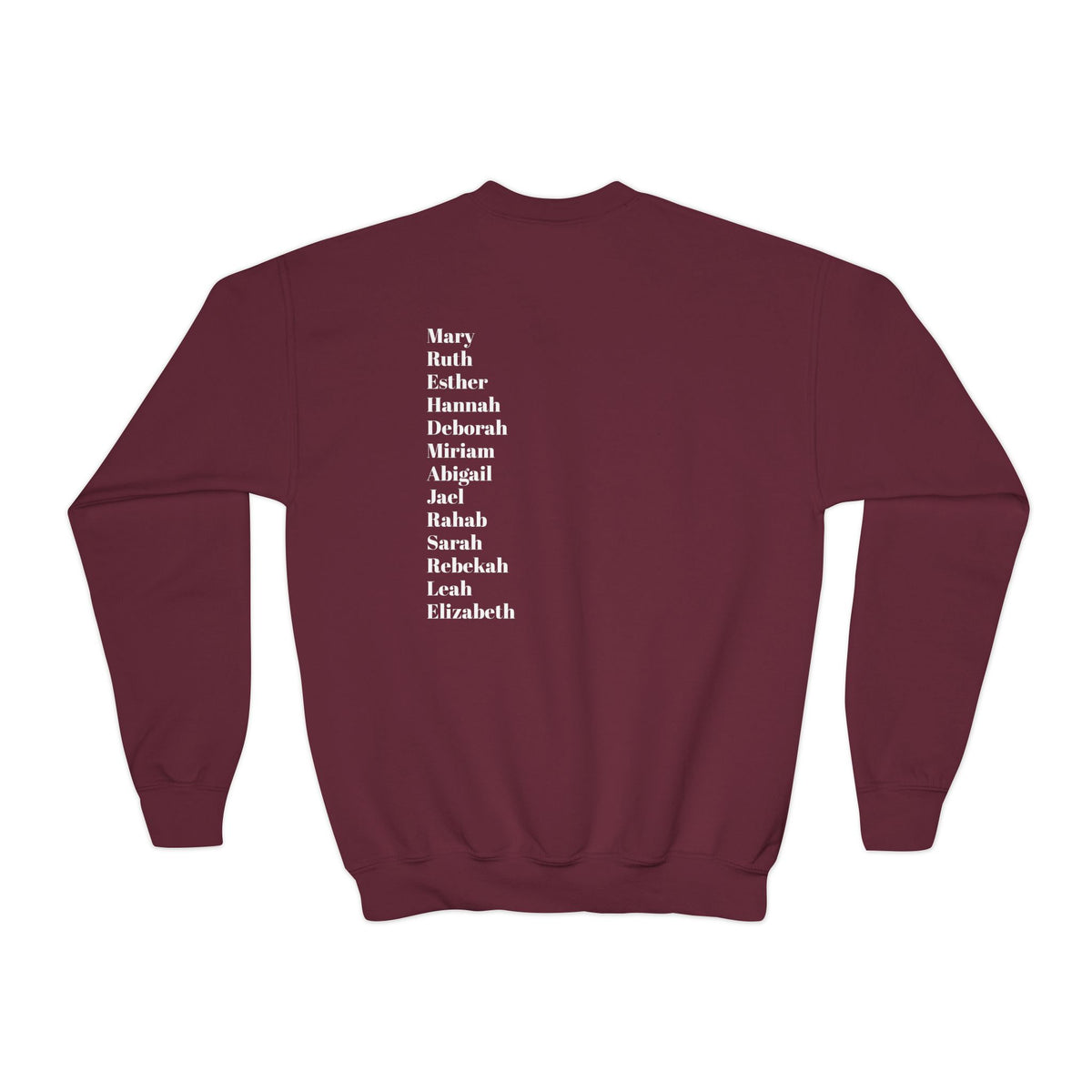 youth crewneck sweatshirt women of scripture