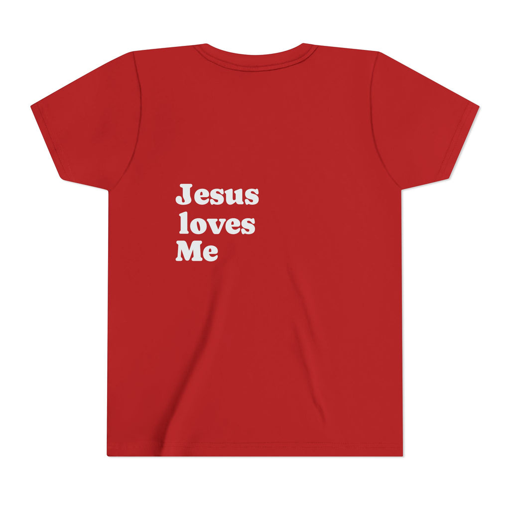 Youth Tee - "Jesus Loves Me" Faith Kids Short Sleeve Shirt