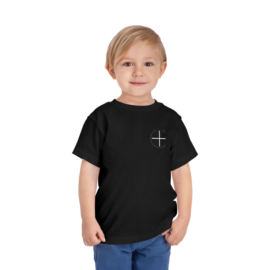 Toddler Tee — Minimal 'Jesus Loves Me' Christian Kids Shirt