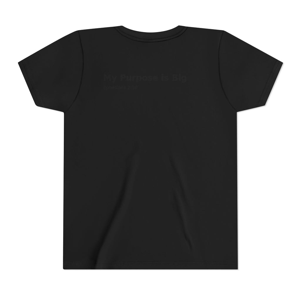 Youth Cross Chest Tee — Minimal Christian Kids Shirt