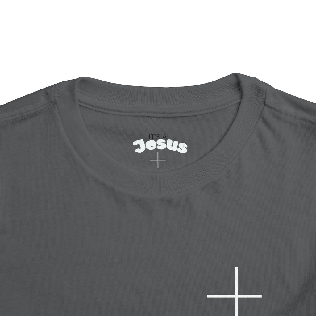 Toddler Tee — Minimal 'Jesus Loves Me' Christian Kids Shirt