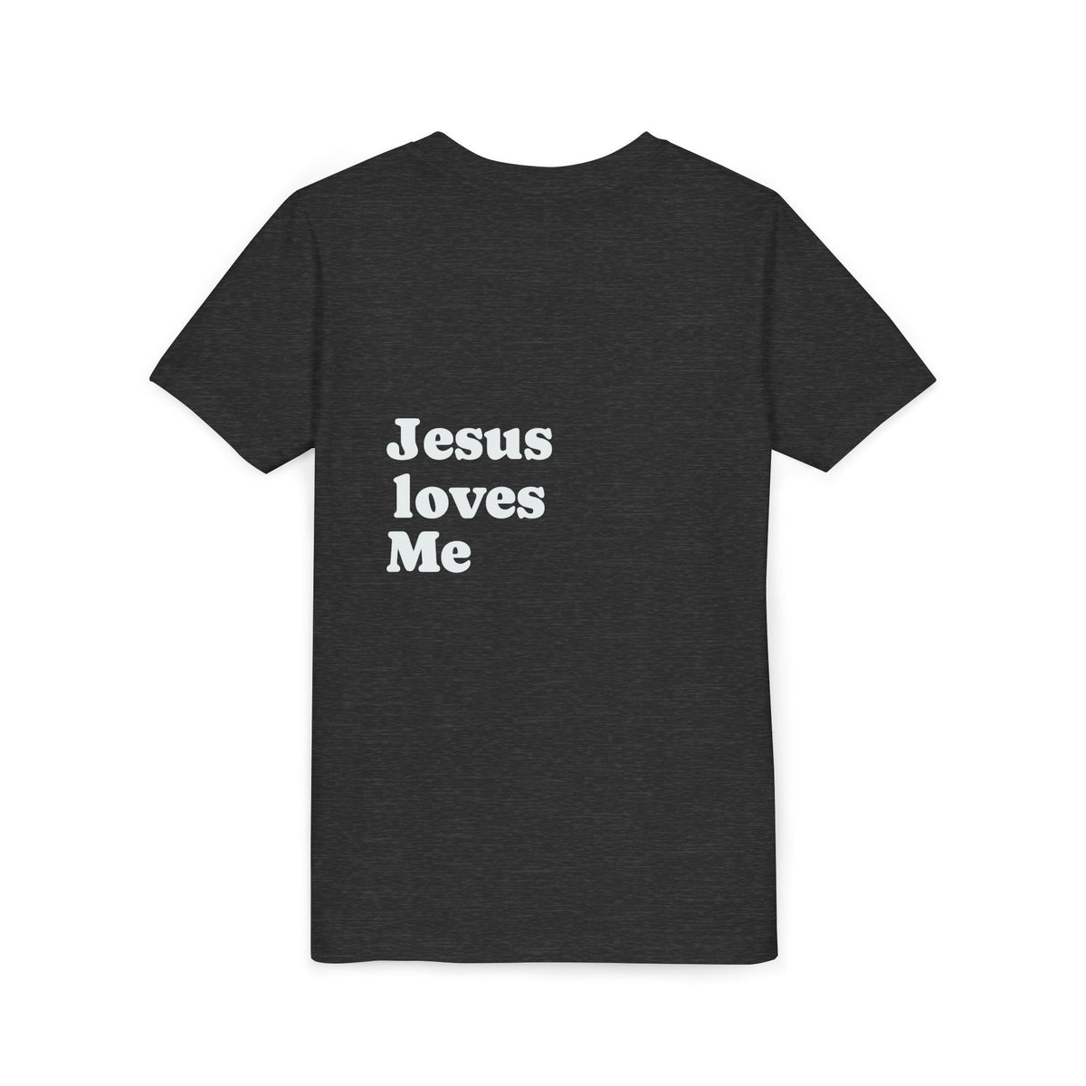 Youth Tee - "Jesus Loves Me" Faith Kids Short Sleeve Shirt