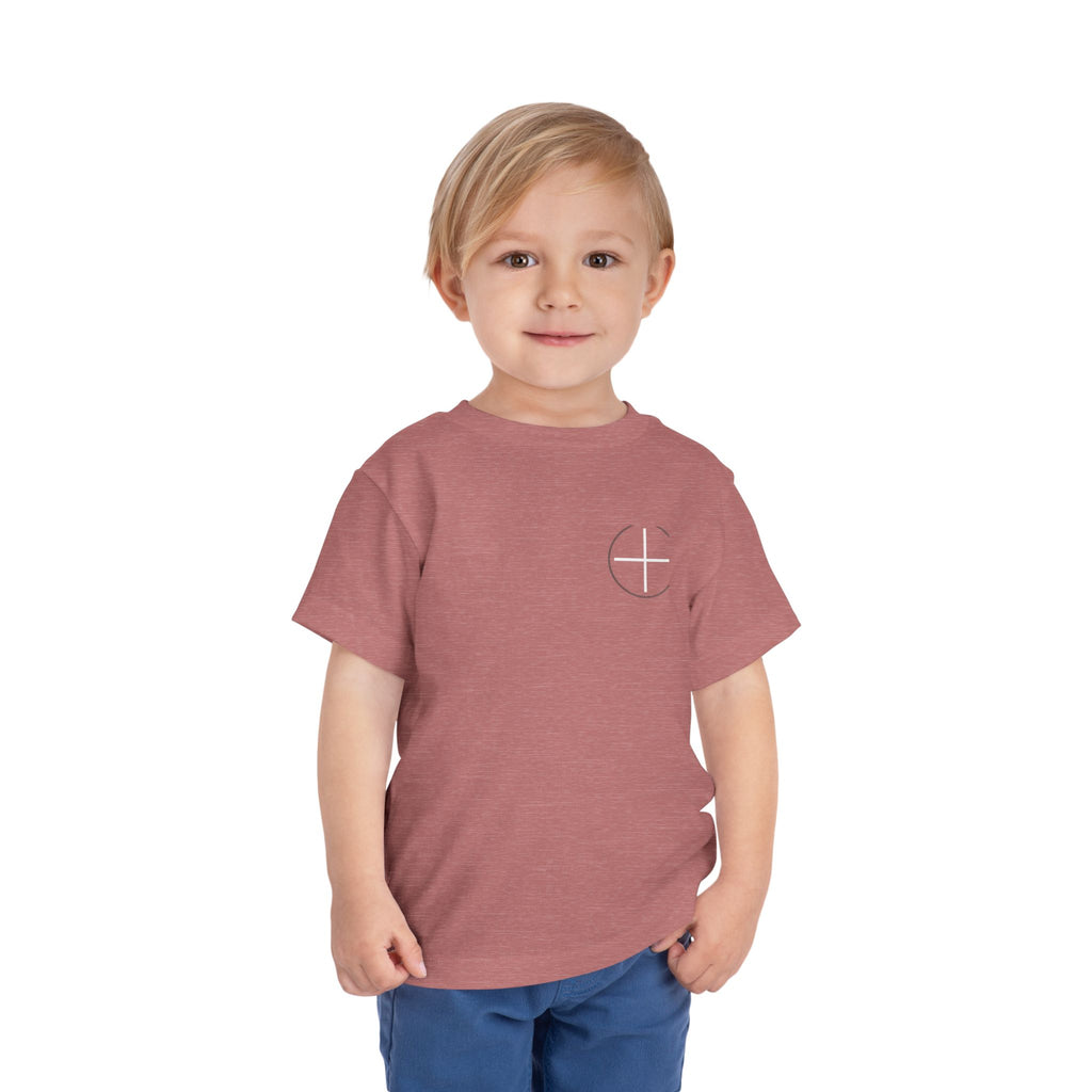 Toddler Tee — Minimal 'Jesus Loves Me' Christian Kids Shirt