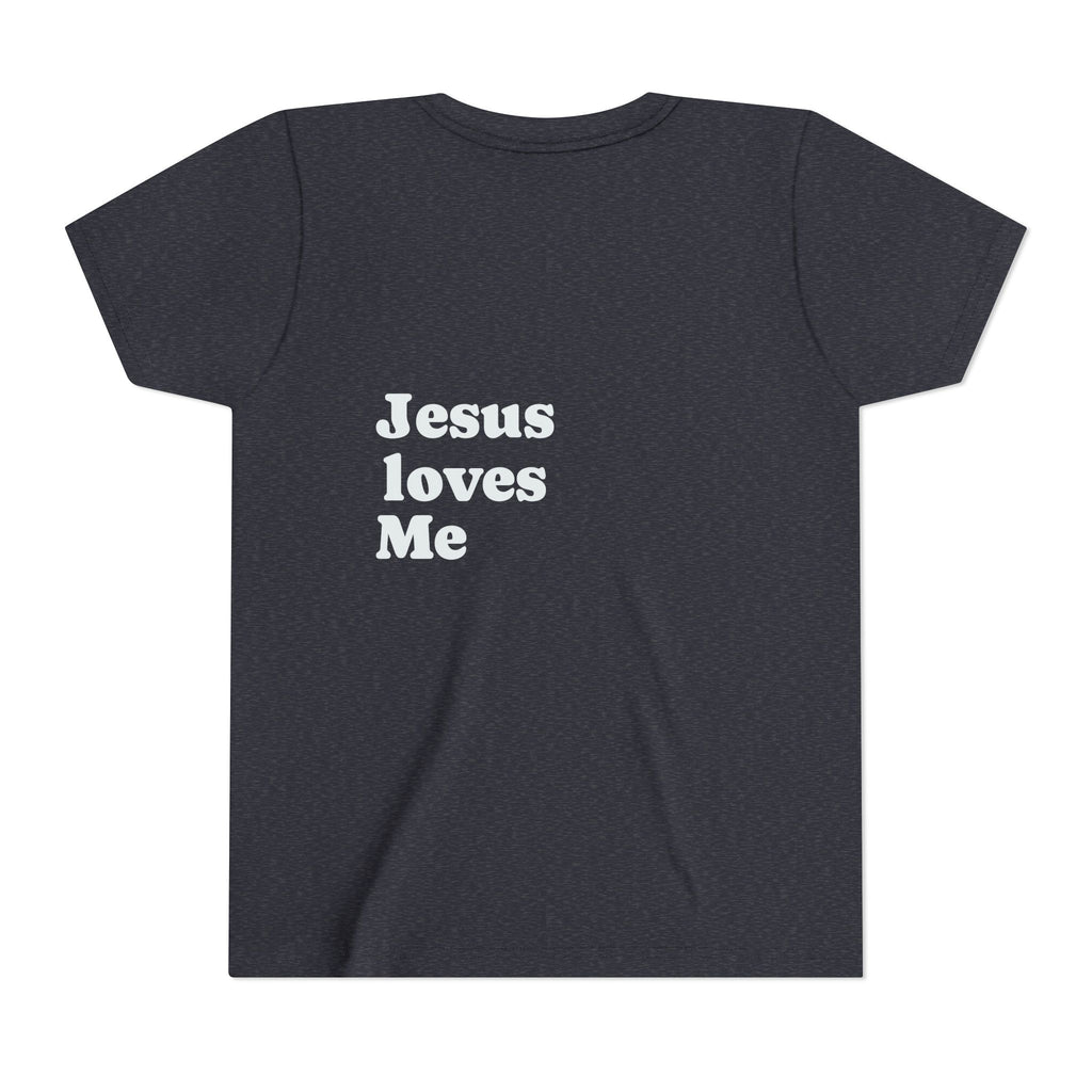 Youth Tee - "Jesus Loves Me" Faith Kids Short Sleeve Shirt