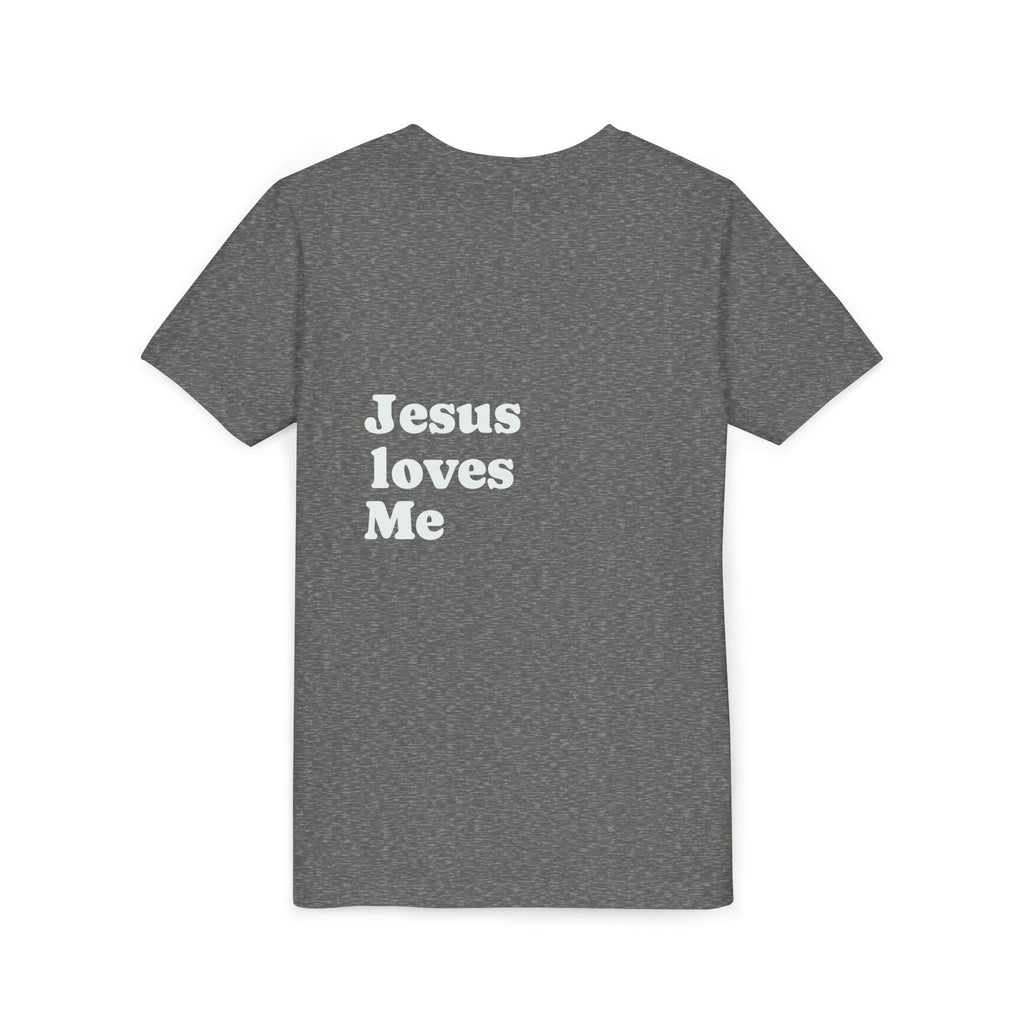Youth Tee - "Jesus Loves Me" Faith Kids Short Sleeve Shirt
