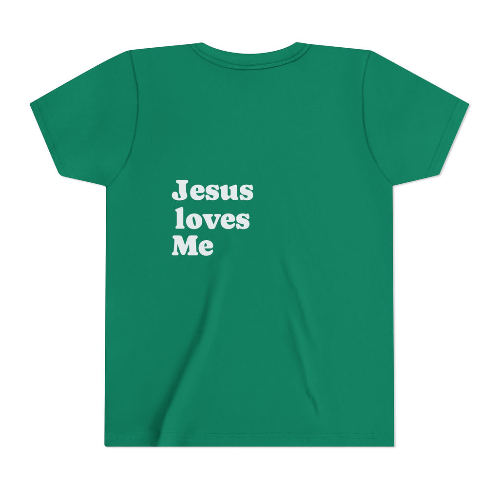 Youth Tee - "Jesus Loves Me" Faith Kids Short Sleeve Shirt