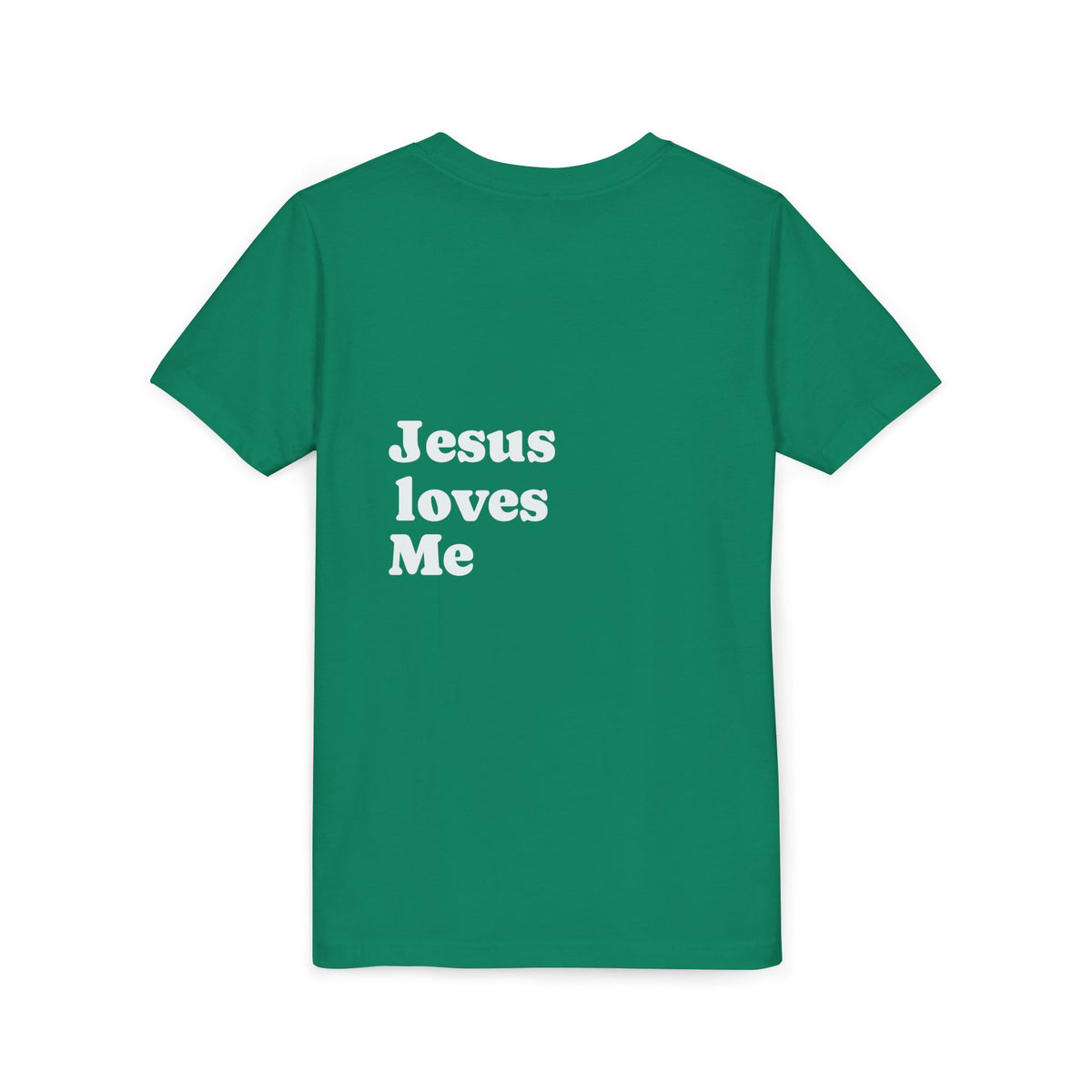 Youth Tee - "Jesus Loves Me" Faith Kids Short Sleeve Shirt
