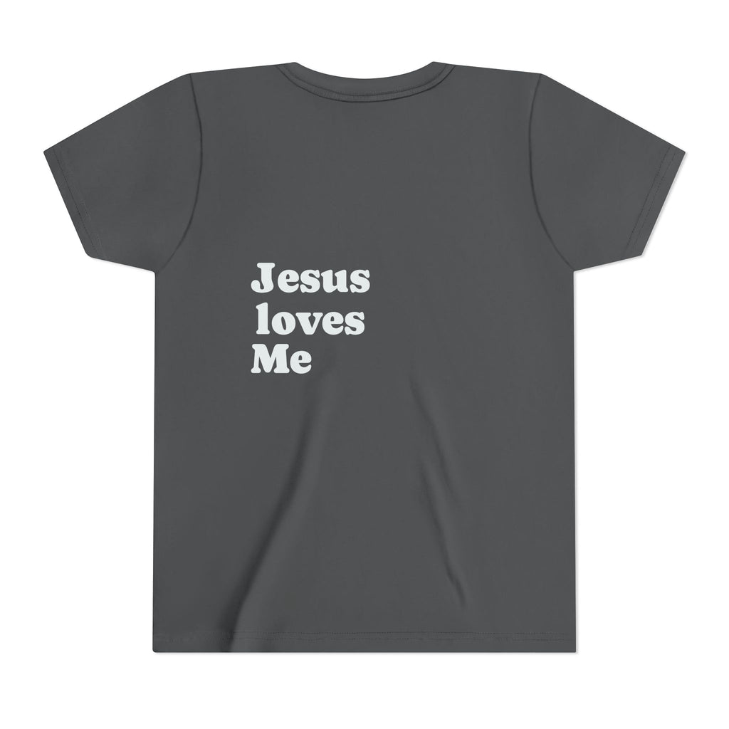 Youth Tee - "Jesus Loves Me" Faith Kids Short Sleeve Shirt