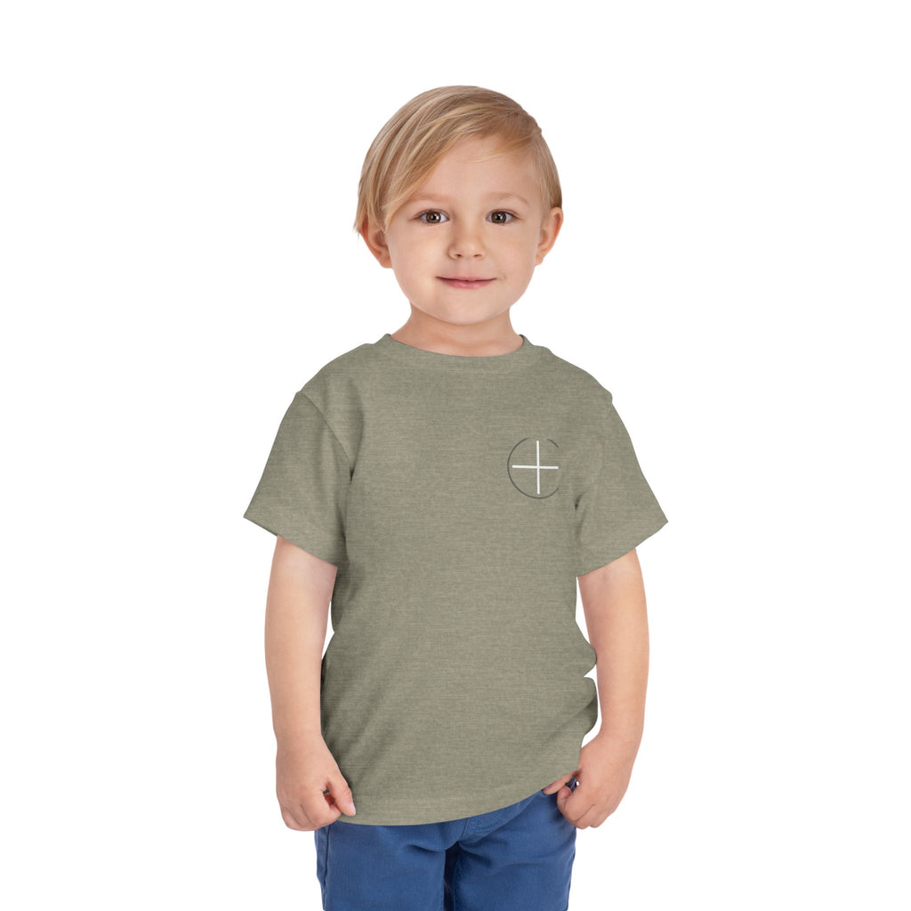 Toddler Tee — Minimal 'Jesus Loves Me' Christian Kids Shirt