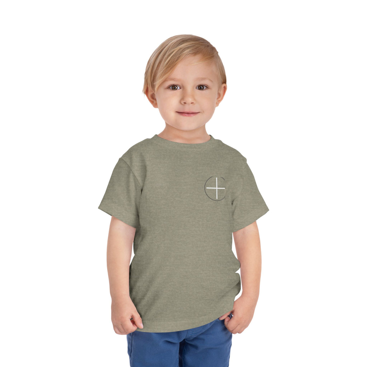 Toddler Tee — Minimal 'Jesus Loves Me' Christian Kids Shirt