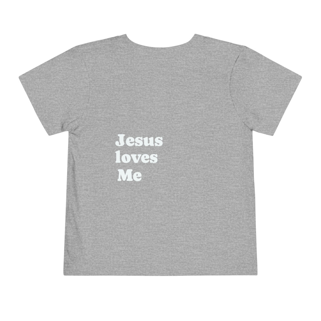 Toddler Tee — Minimal 'Jesus Loves Me' Christian Kids Shirt