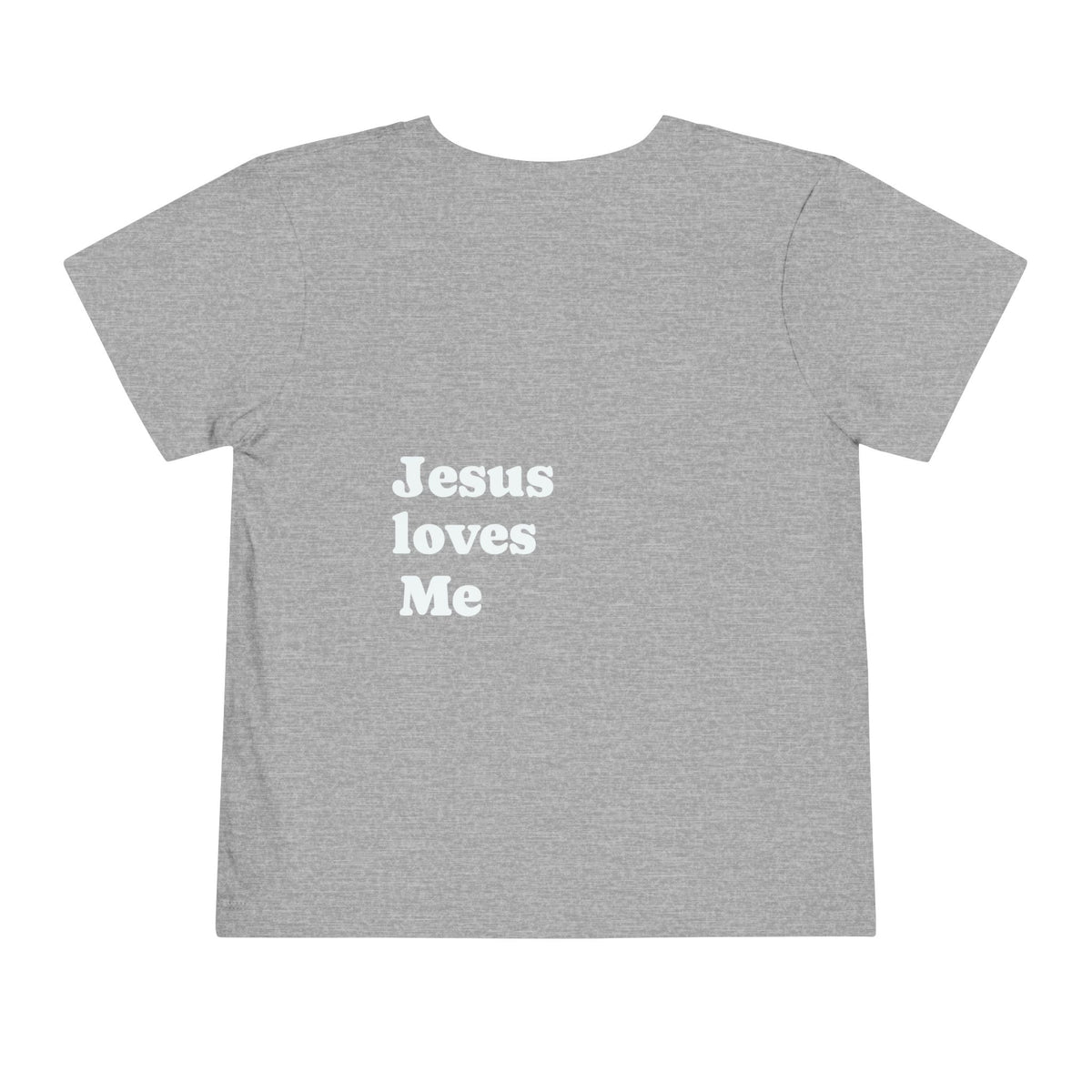 Toddler Tee — Minimal 'Jesus Loves Me' Christian Kids Shirt