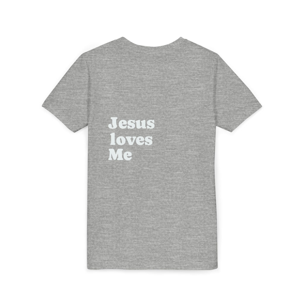 Youth Tee - "Jesus Loves Me" Faith Kids Short Sleeve Shirt