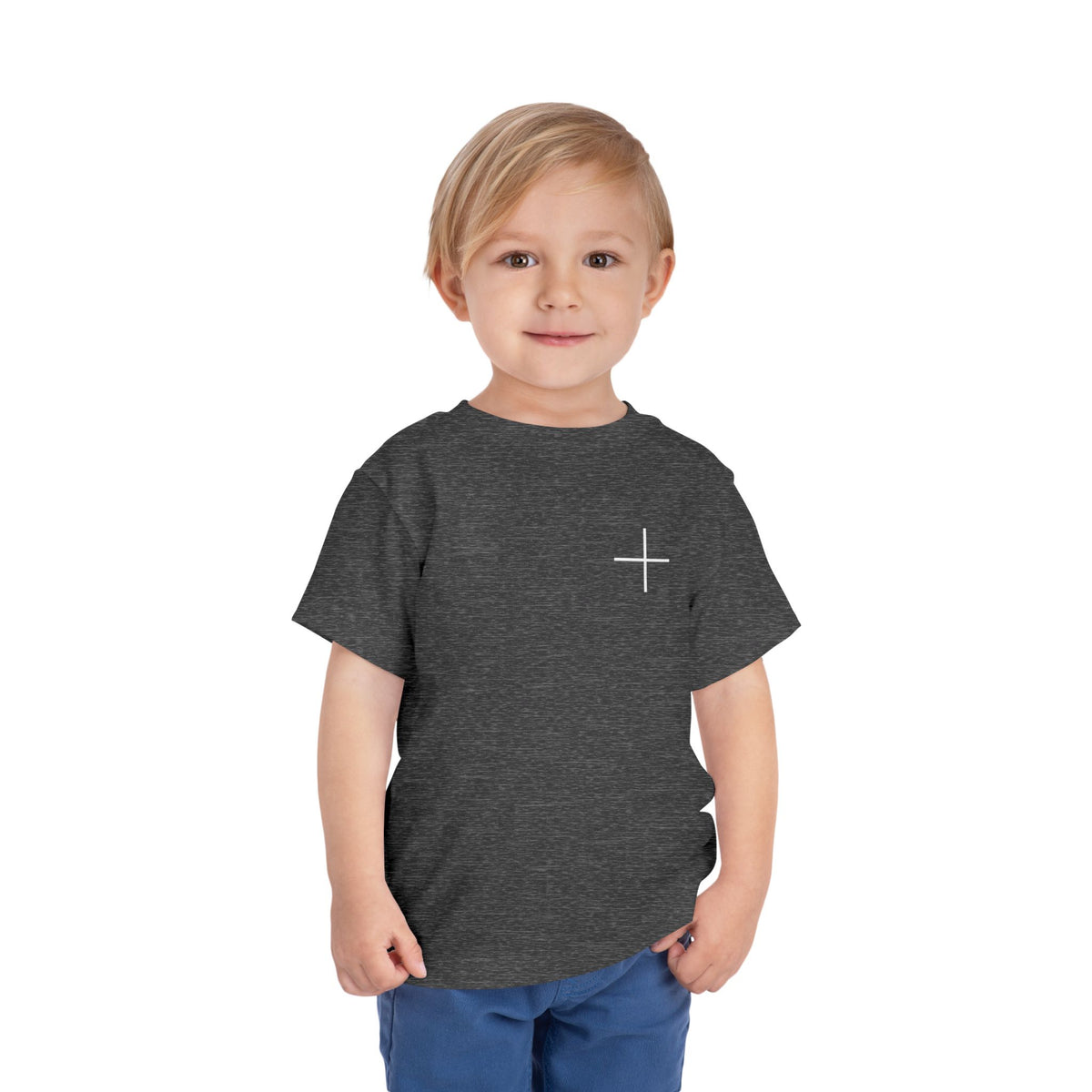 Toddler Tee — Minimal 'Jesus Loves Me' Christian Kids Shirt