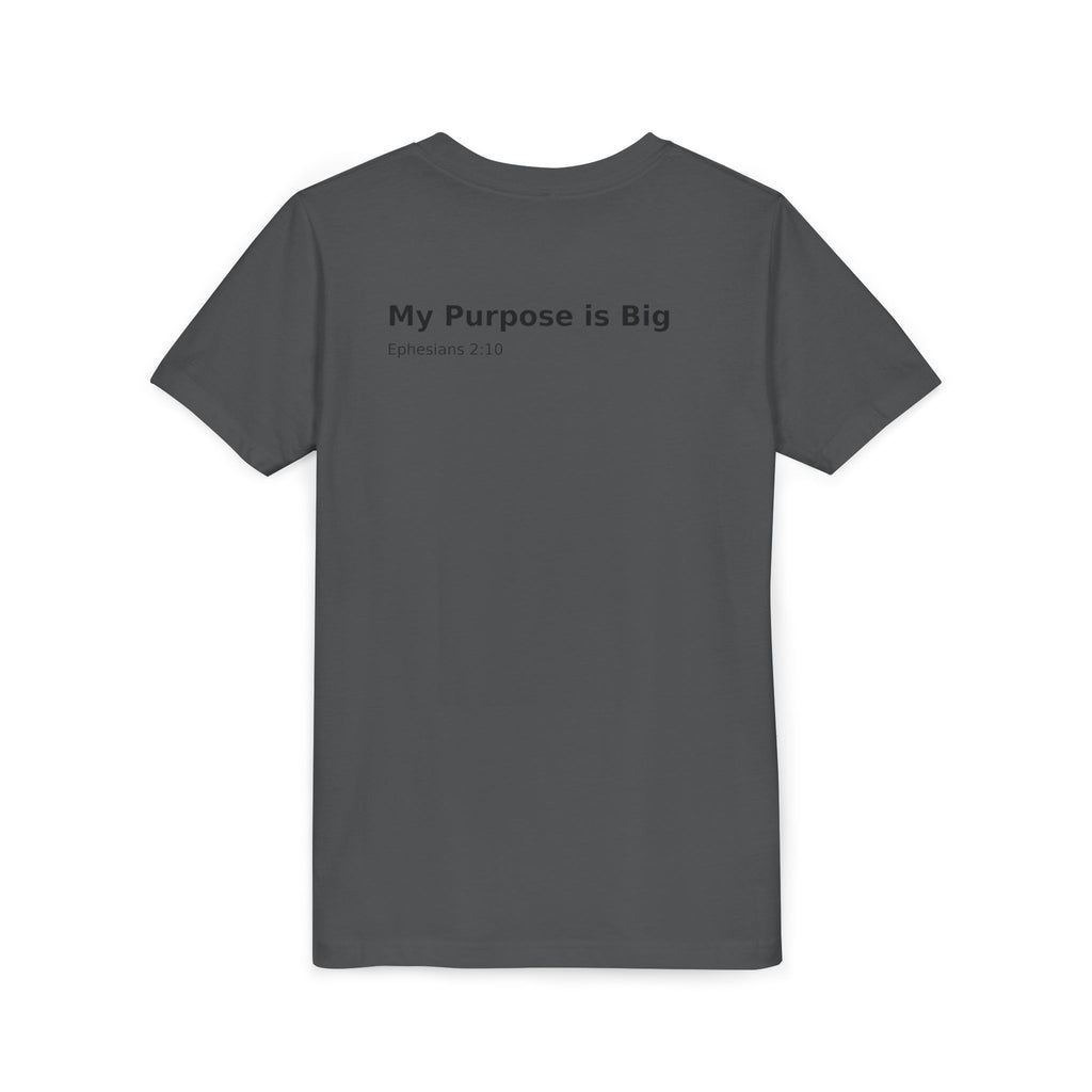 Youth Cross Chest Tee — Minimal Christian Kids Shirt