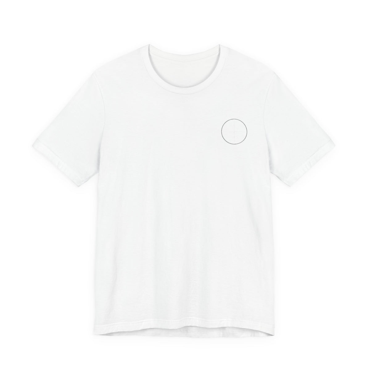 T-Shirt — Minimal White Tee with Subtle Back Text (Clean Casual Essential)