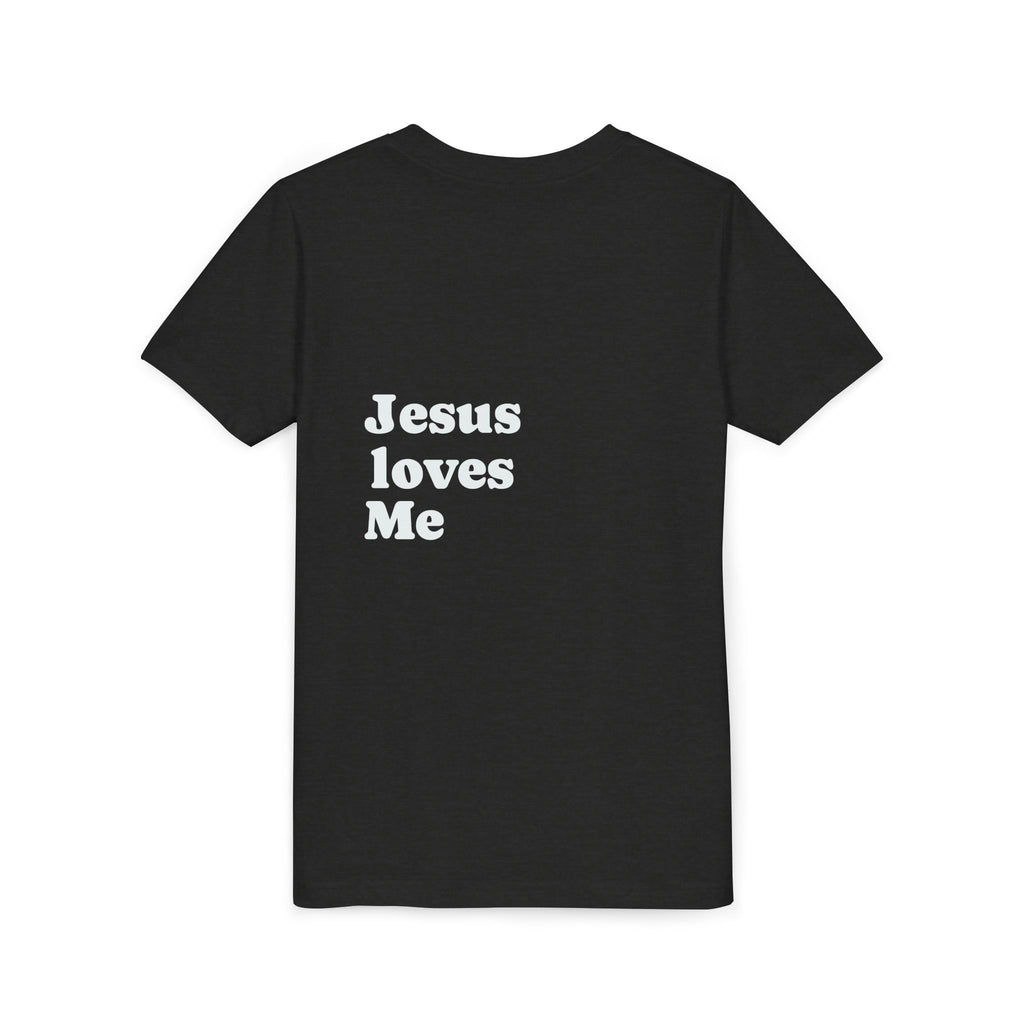 Youth Tee - "Jesus Loves Me" Faith Kids Short Sleeve Shirt