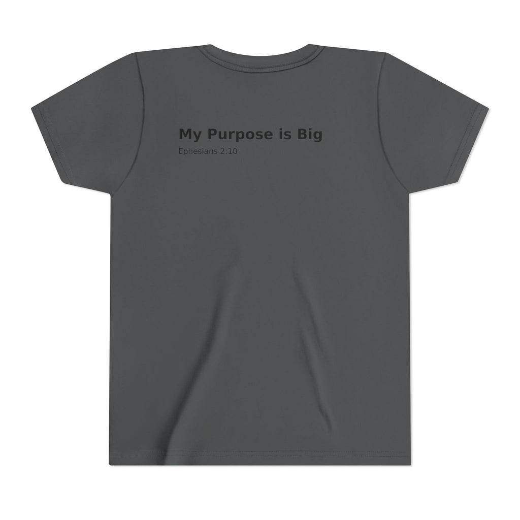Youth Cross Chest Tee — Minimal Christian Kids Shirt