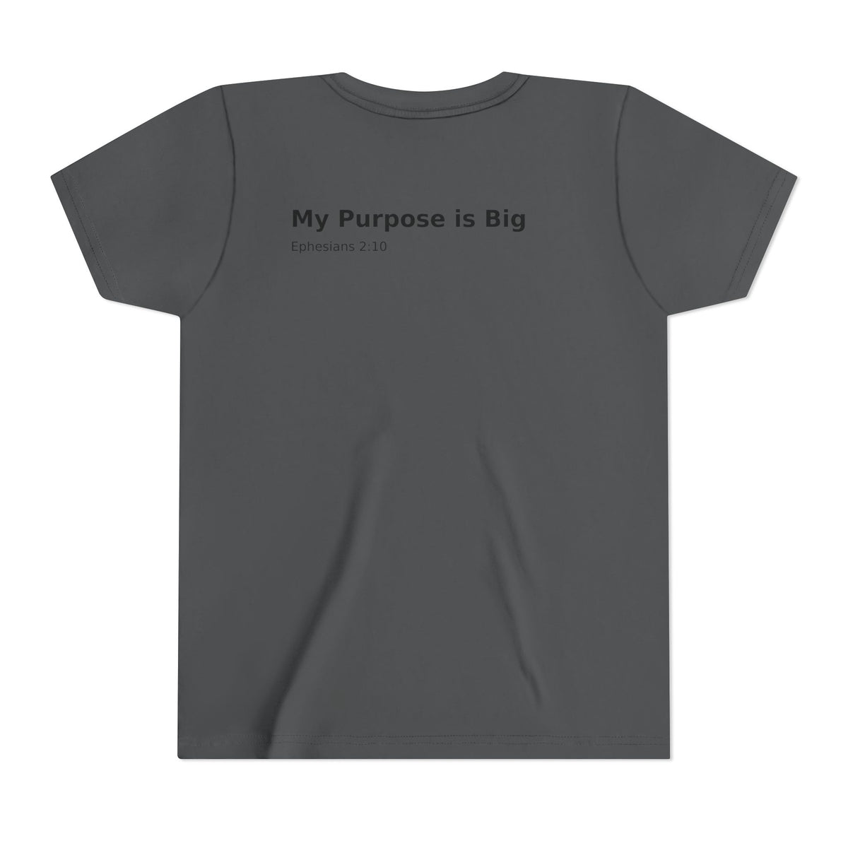 Youth Cross Chest Tee — Minimal Christian Kids Shirt