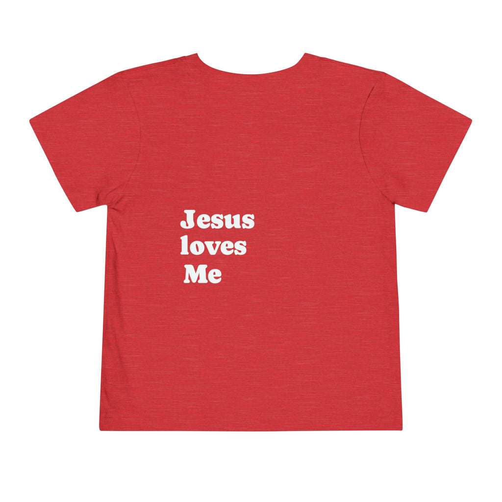 Toddler Tee — Minimal 'Jesus Loves Me' Christian Kids Shirt