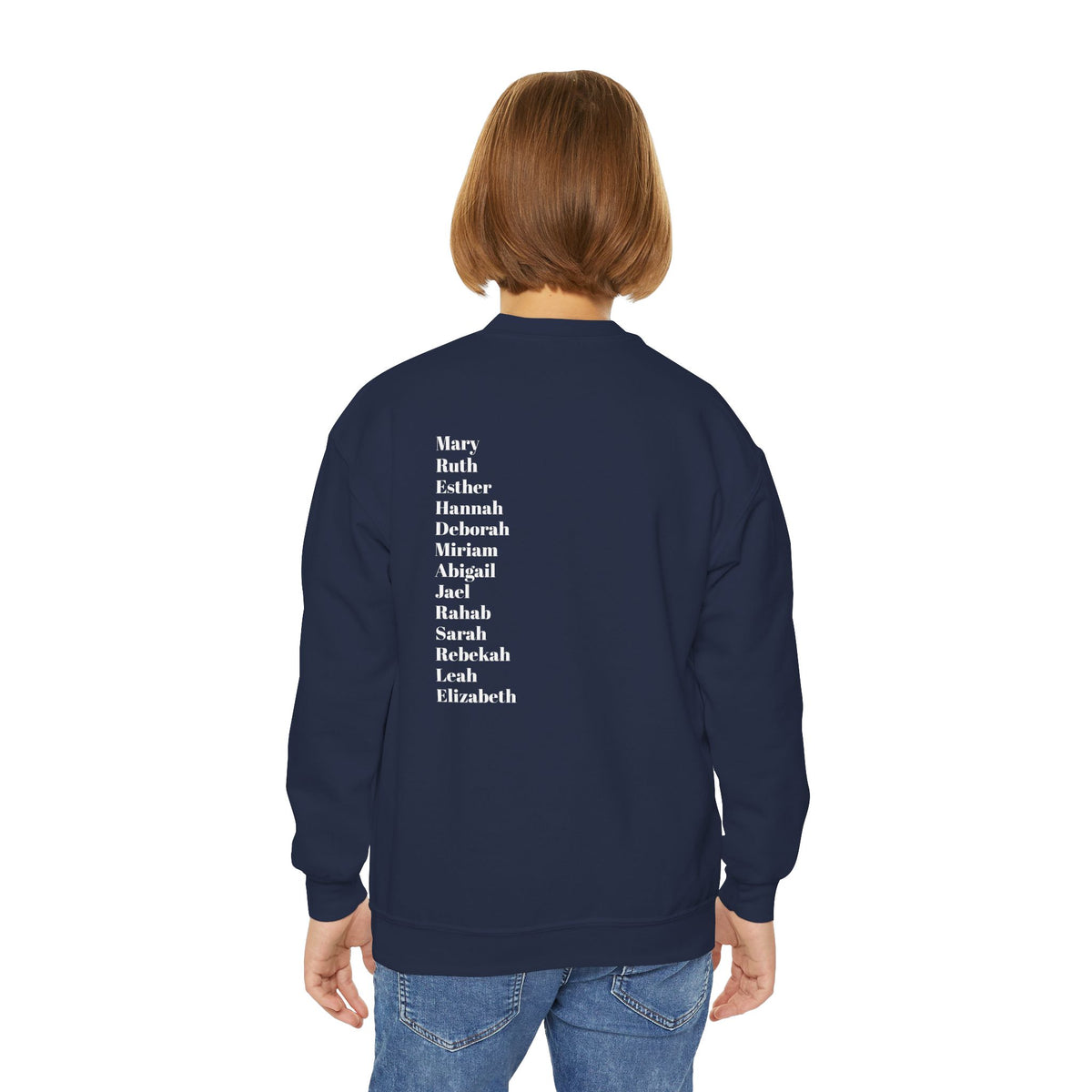 youth crewneck sweatshirt women of scripture
