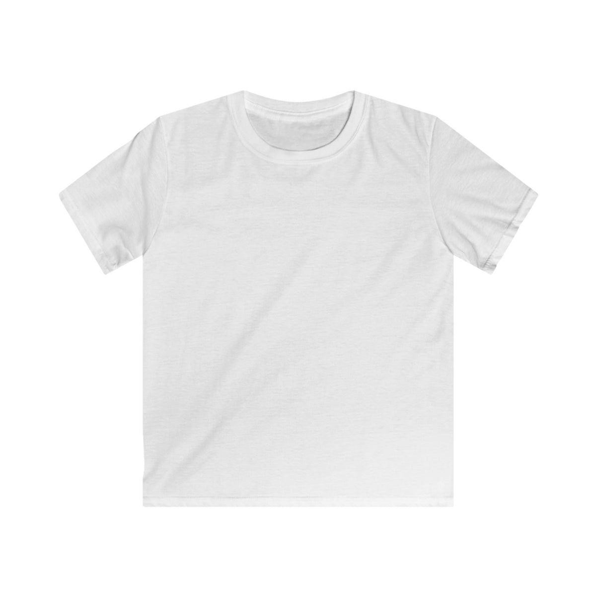 Kids T-Shirt — Plain White Softstyle Tee (Everyday Comfort)