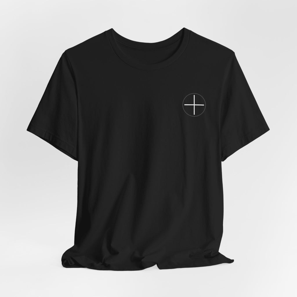 T-Shirt — Minimal White Tee with Subtle Back Text (Clean Casual Essential)
