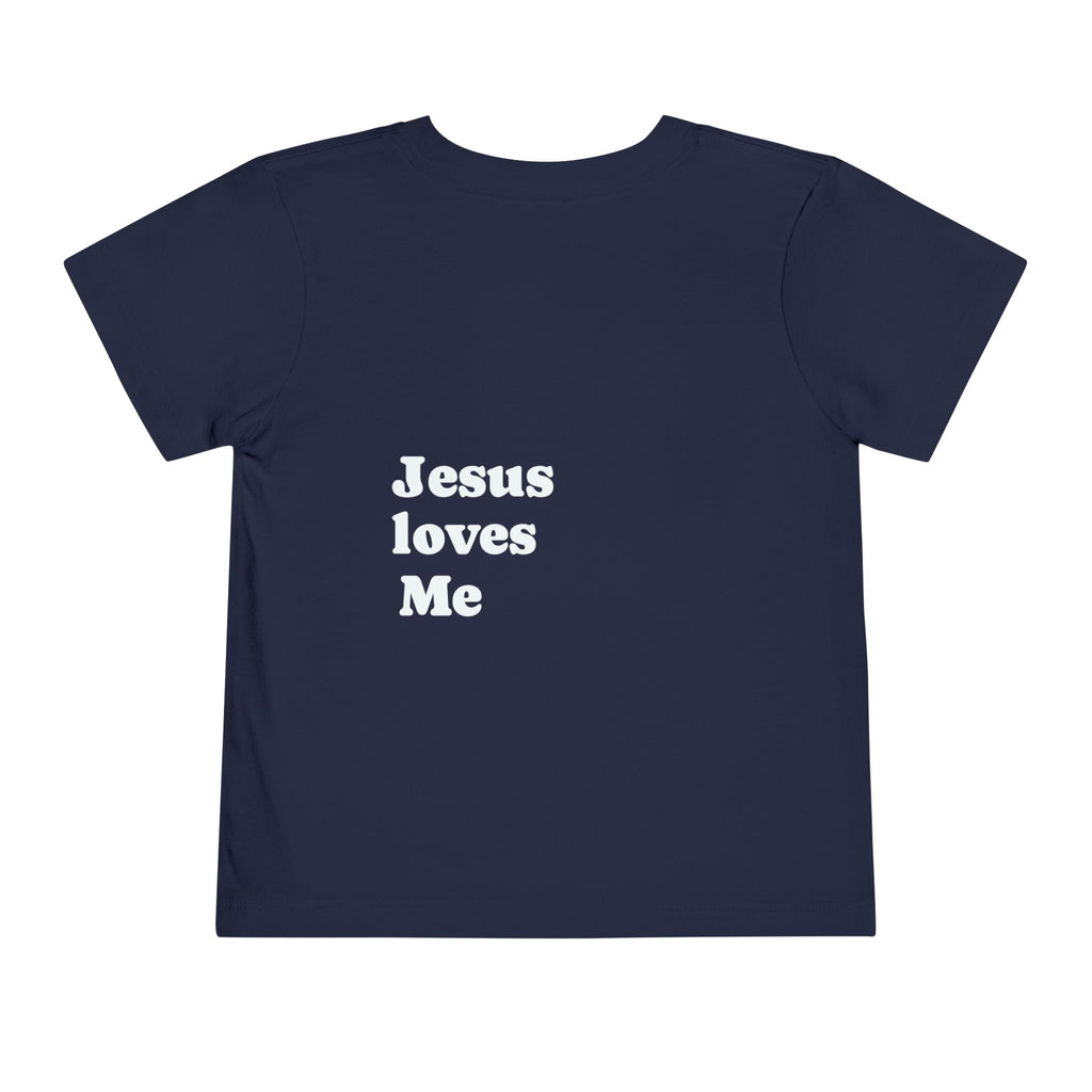 Toddler Tee — Minimal 'Jesus Loves Me' Christian Kids Shirt