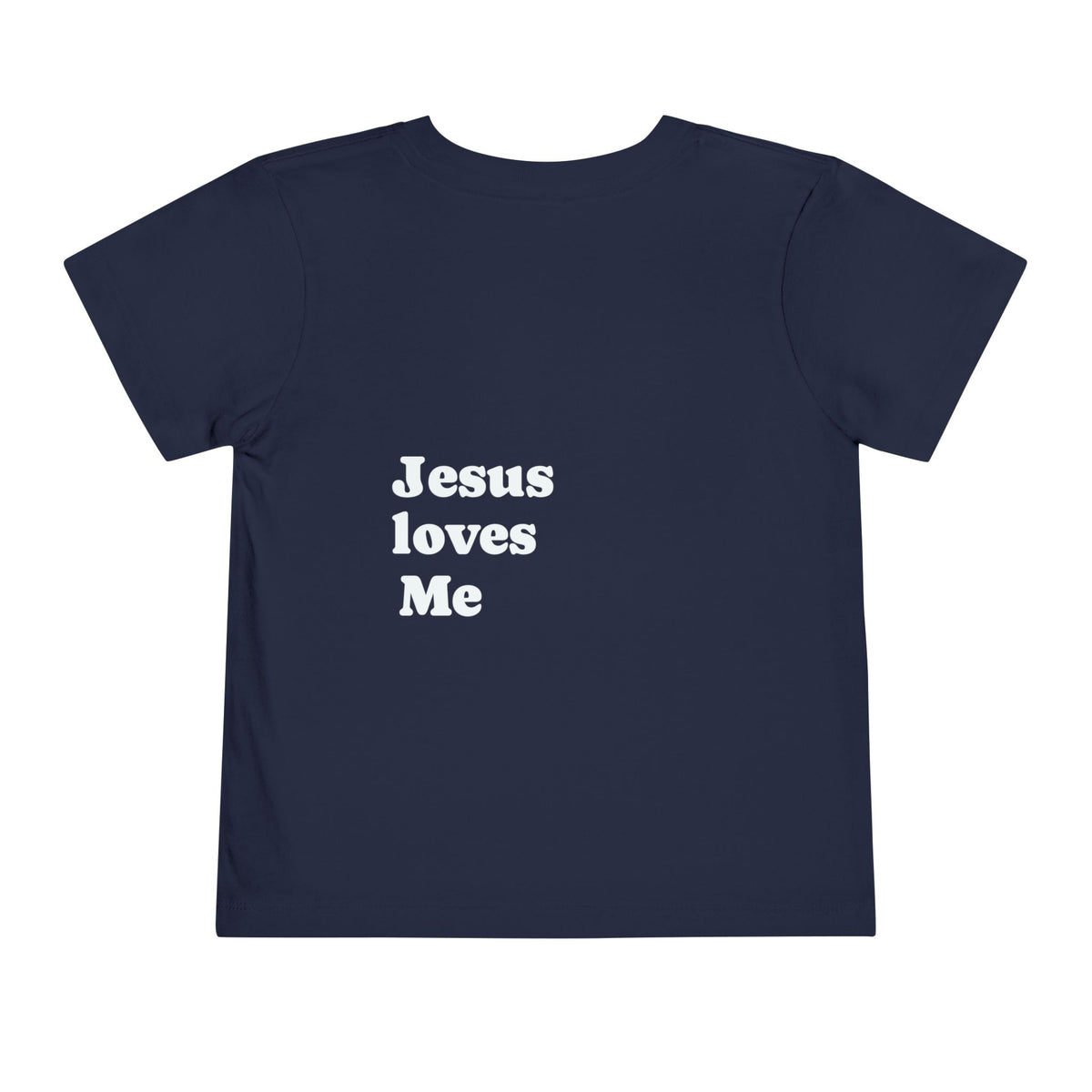 Toddler Tee — Minimal 'Jesus Loves Me' Christian Kids Shirt