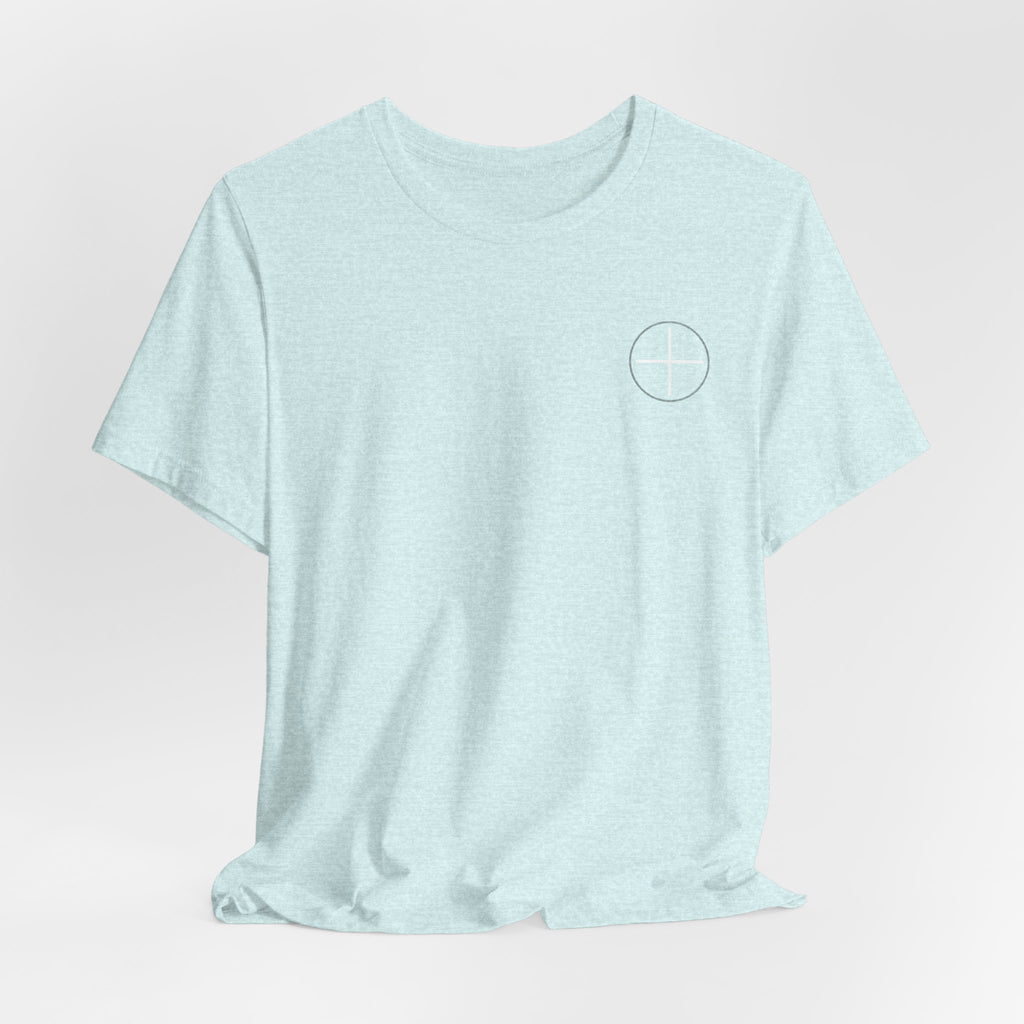 T-Shirt — Minimal White Tee with Subtle Back Text (Clean Casual Essential)
