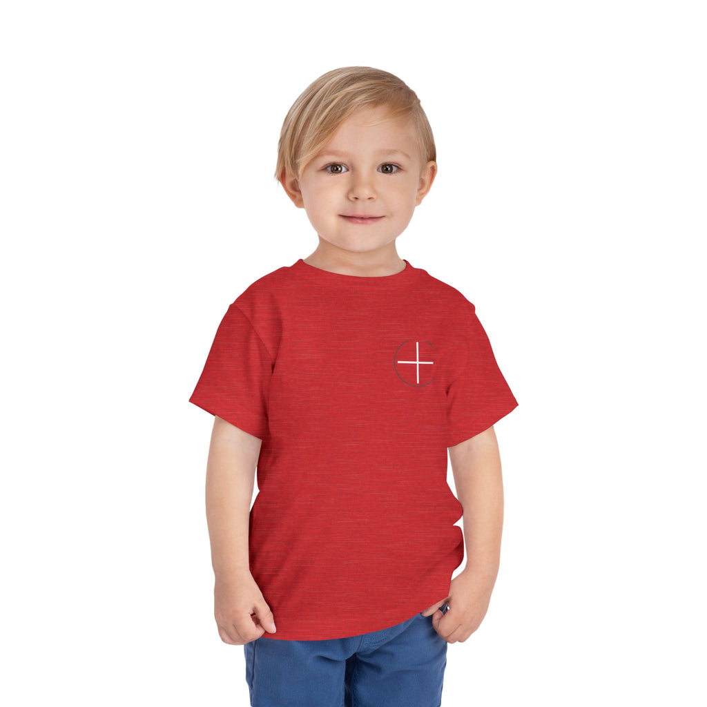 Toddler Tee — Minimal 'Jesus Loves Me' Christian Kids Shirt