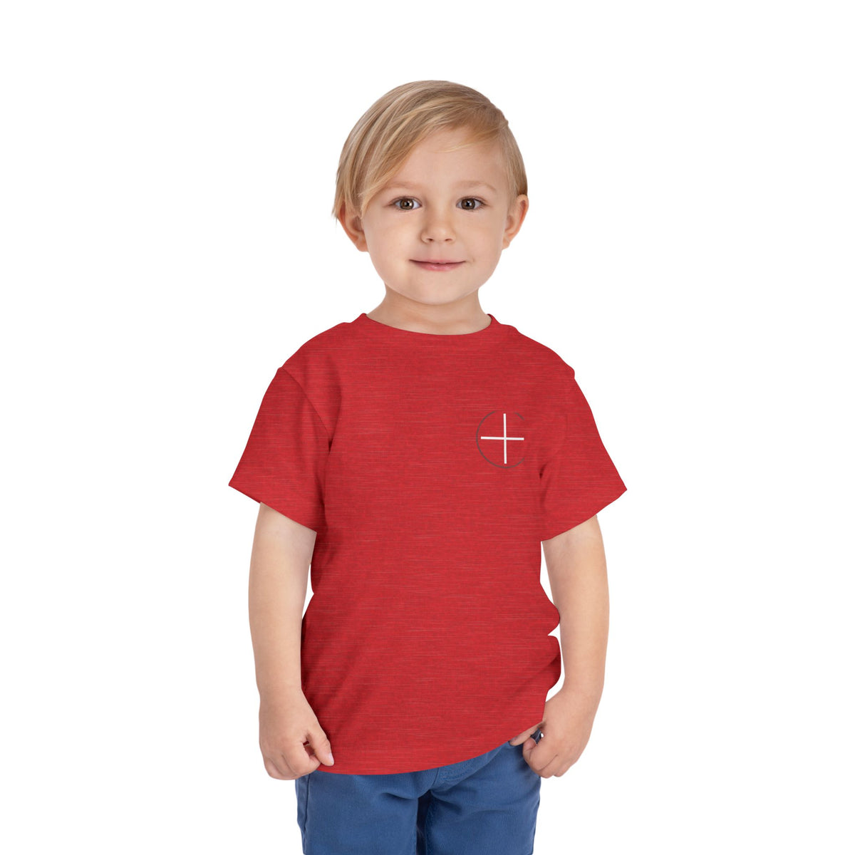 Toddler Tee — Minimal 'Jesus Loves Me' Christian Kids Shirt