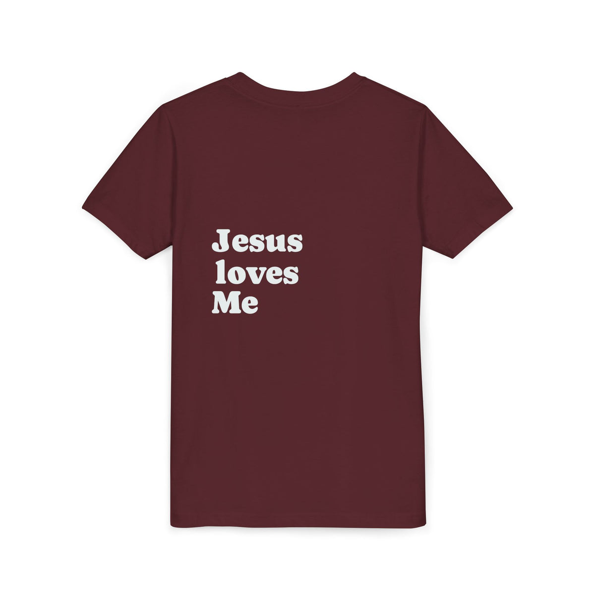 Youth Tee - "Jesus Loves Me" Faith Kids Short Sleeve Shirt