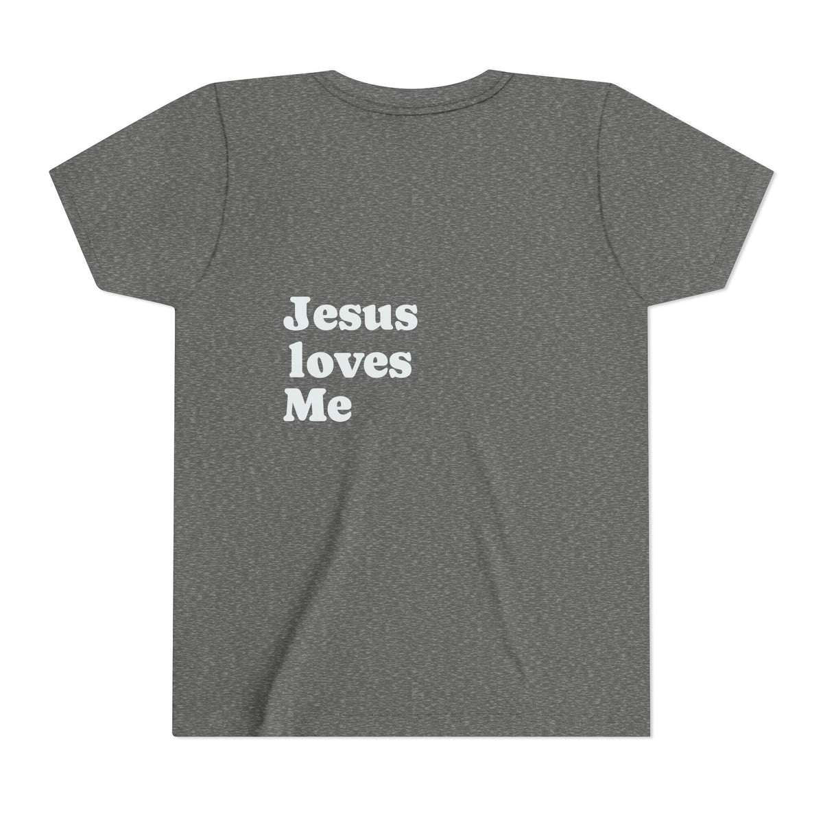Youth Tee - "Jesus Loves Me" Faith Kids Short Sleeve Shirt