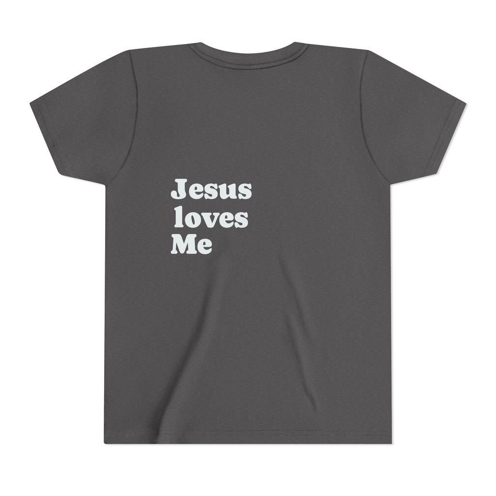 Youth Tee - "Jesus Loves Me" Faith Kids Short Sleeve Shirt