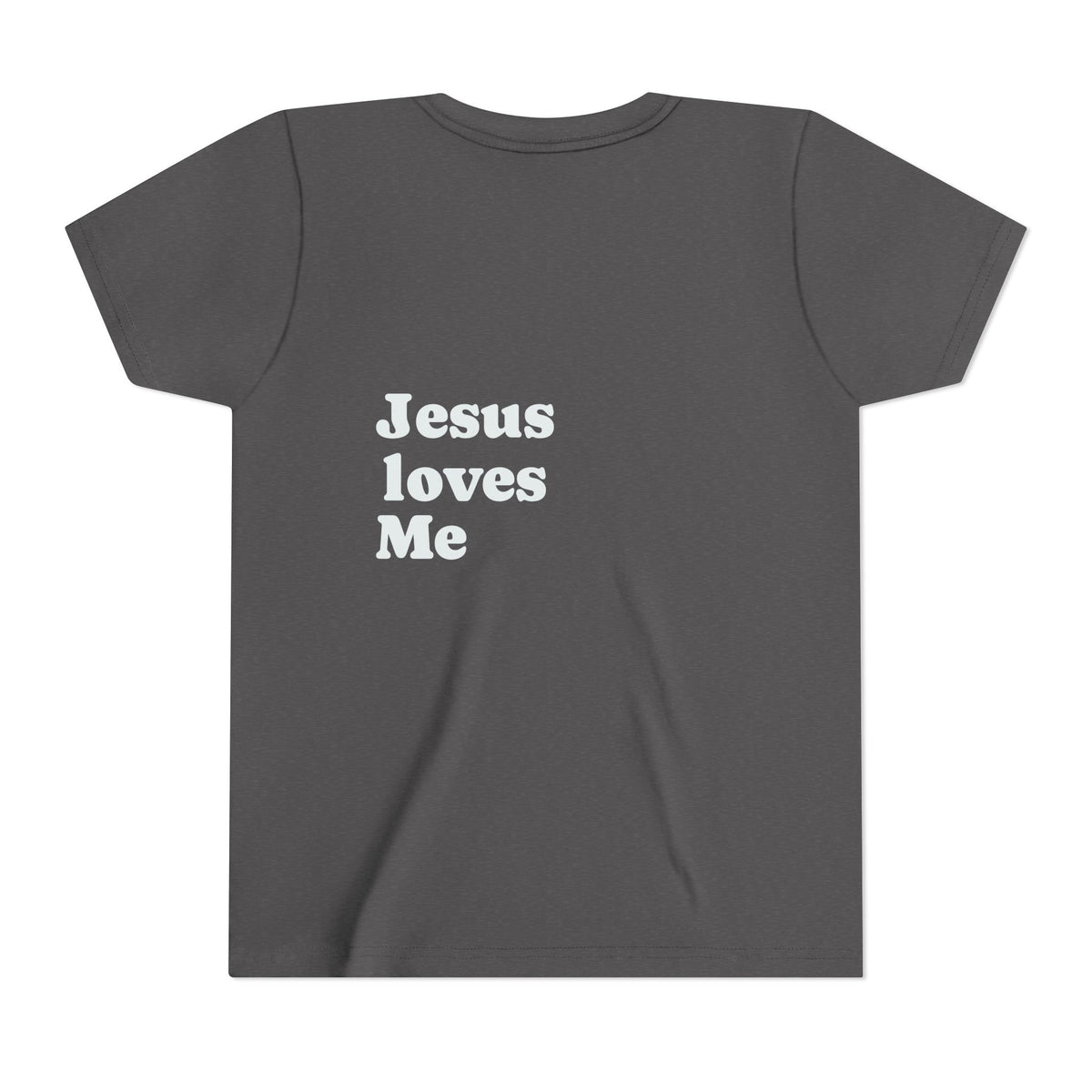 Youth Tee - "Jesus Loves Me" Faith Kids Short Sleeve Shirt