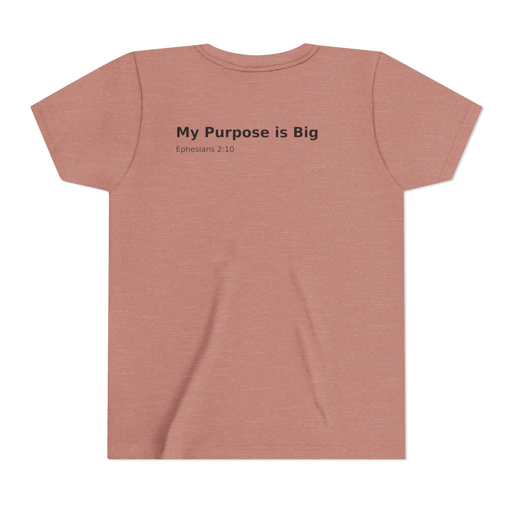 Youth Cross Chest Tee — Minimal Christian Kids Shirt