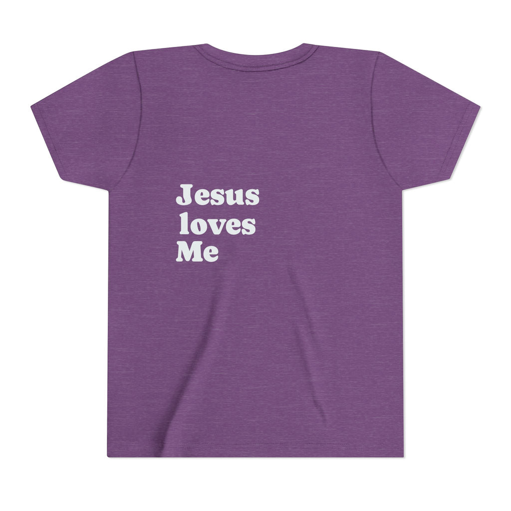 Youth Tee - "Jesus Loves Me" Faith Kids Short Sleeve Shirt