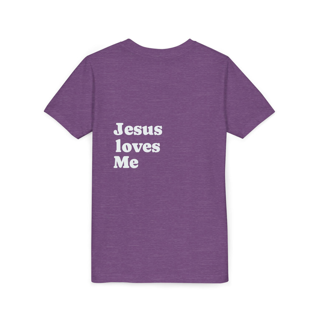Youth Tee - "Jesus Loves Me" Faith Kids Short Sleeve Shirt
