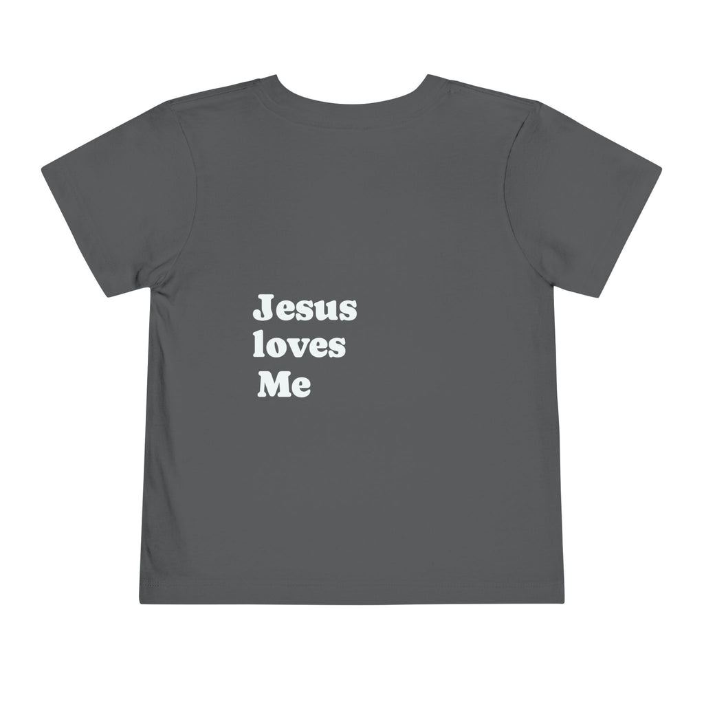 Toddler Tee — Minimal 'Jesus Loves Me' Christian Kids Shirt