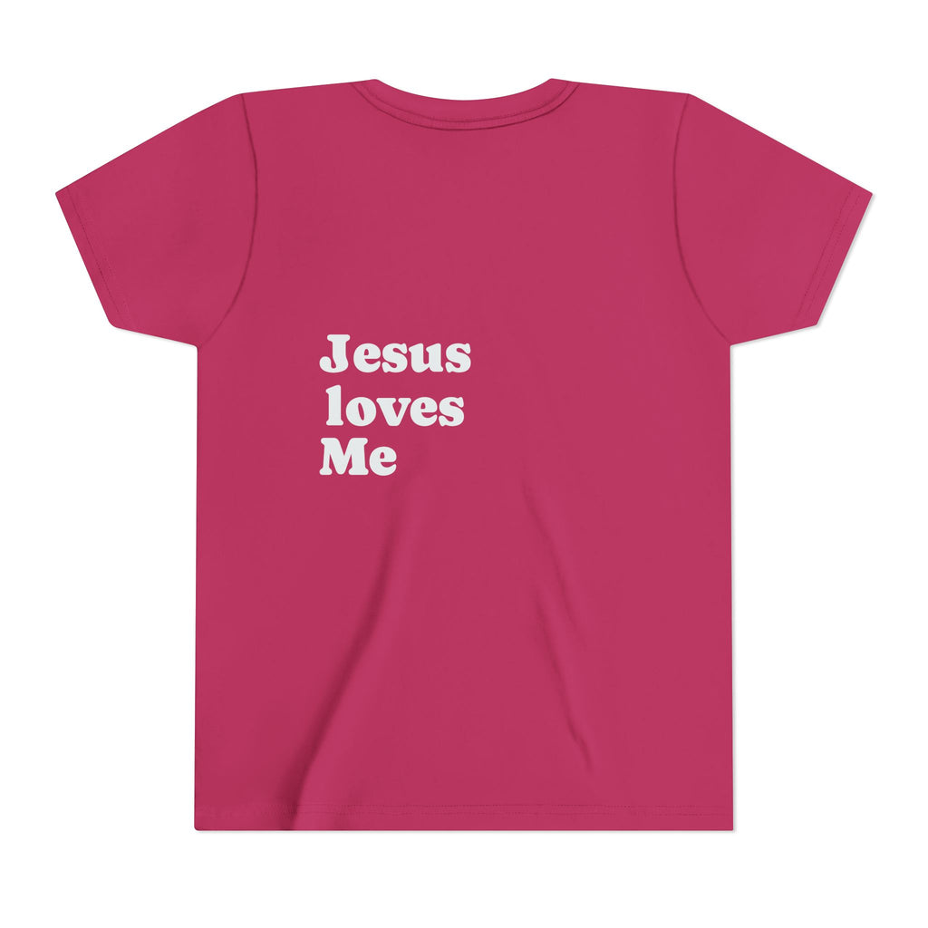 Youth Tee - "Jesus Loves Me" Faith Kids Short Sleeve Shirt