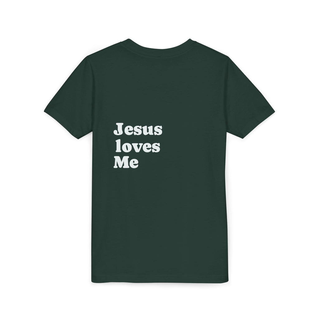 Youth Tee - "Jesus Loves Me" Faith Kids Short Sleeve Shirt