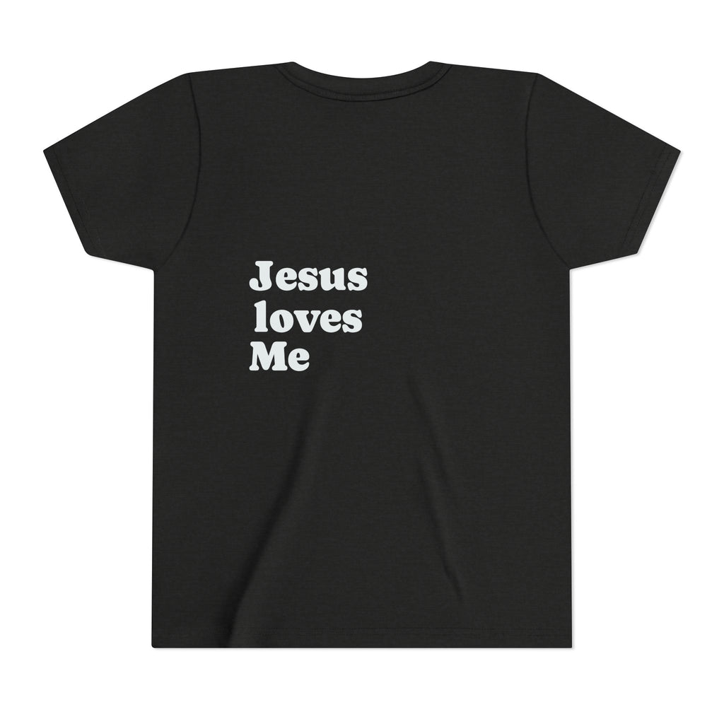 Youth Tee - "Jesus Loves Me" Faith Kids Short Sleeve Shirt