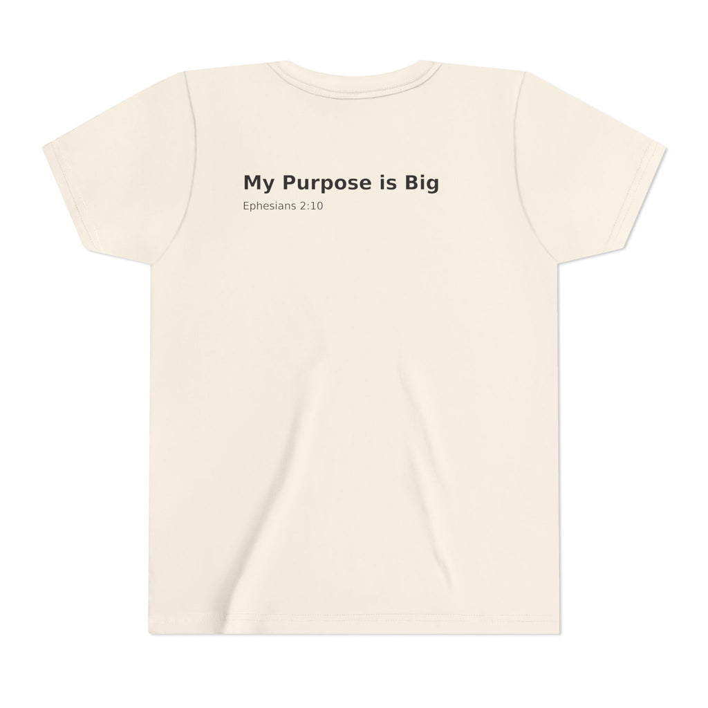 Youth Cross Chest Tee — Minimal Christian Kids Shirt
