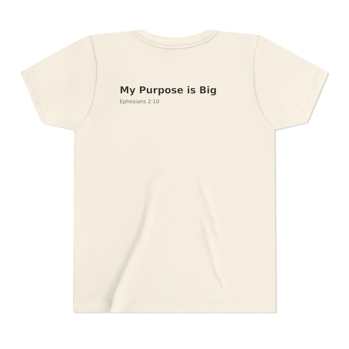 Youth Cross Chest Tee — Minimal Christian Kids Shirt