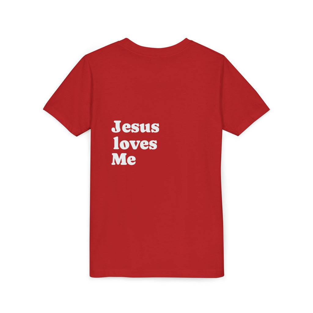 Youth Tee - "Jesus Loves Me" Faith Kids Short Sleeve Shirt